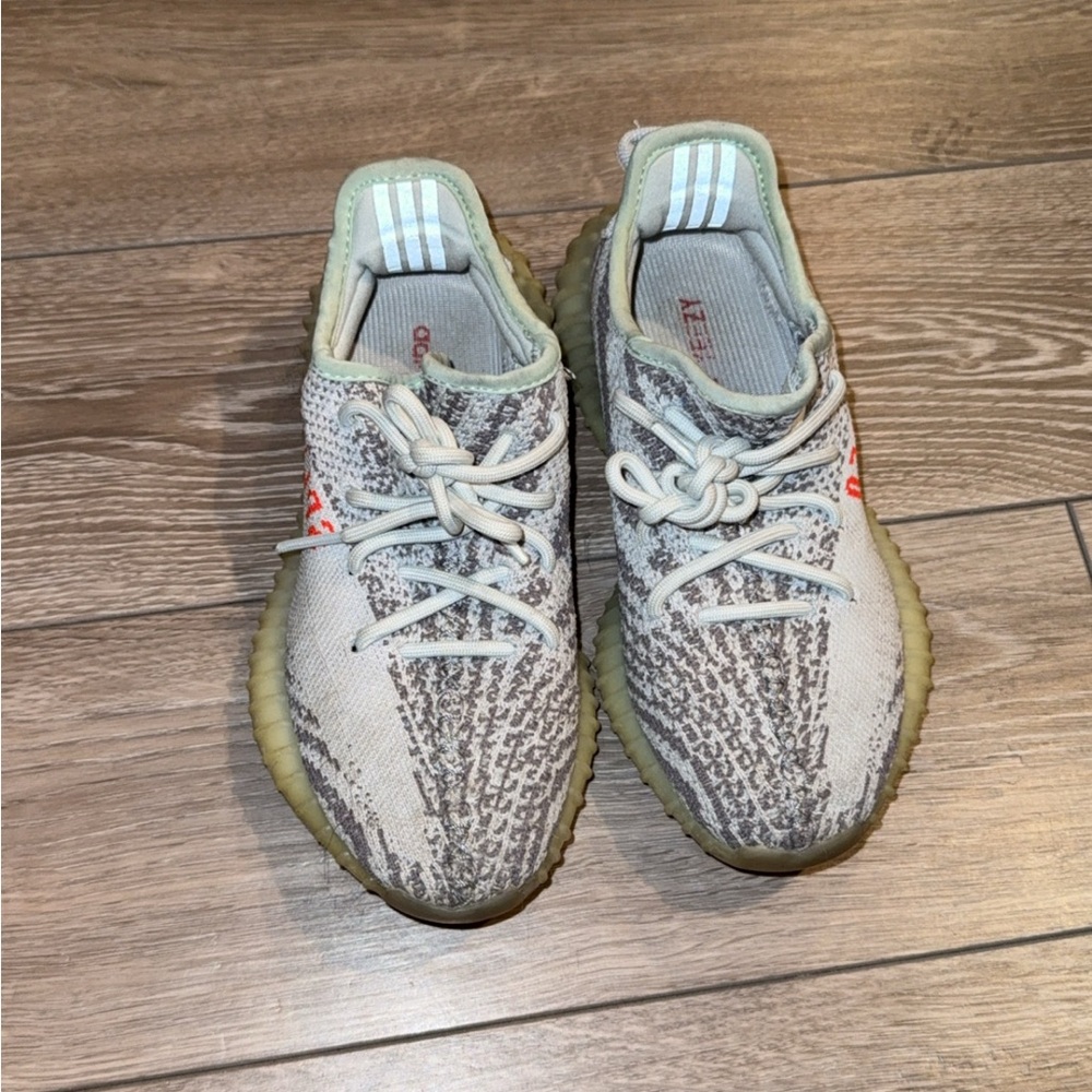 Yeezy- Lightweight Neutral Knit Slip-On Sneakers - Gray/Beige